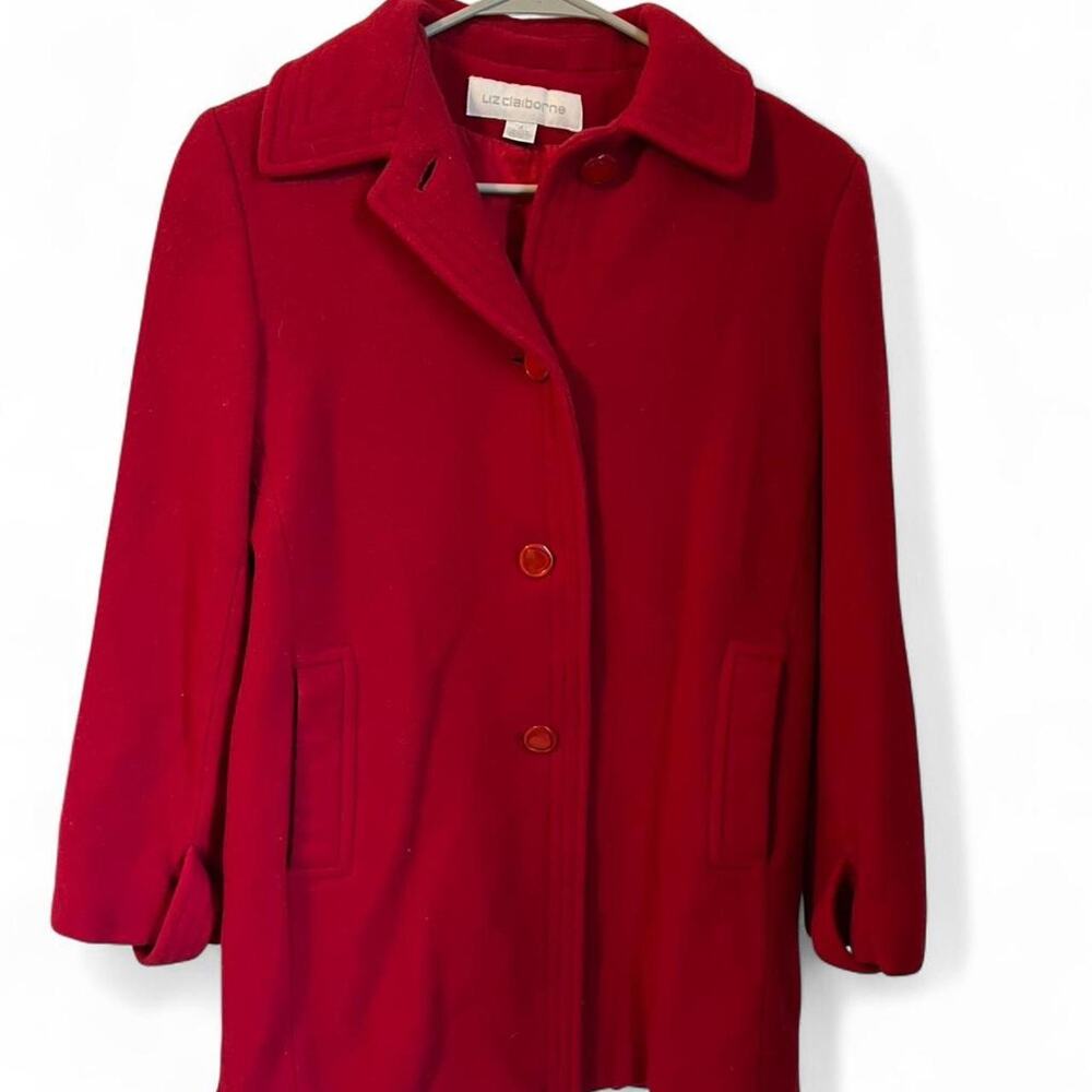 Liz claiborne red wool
